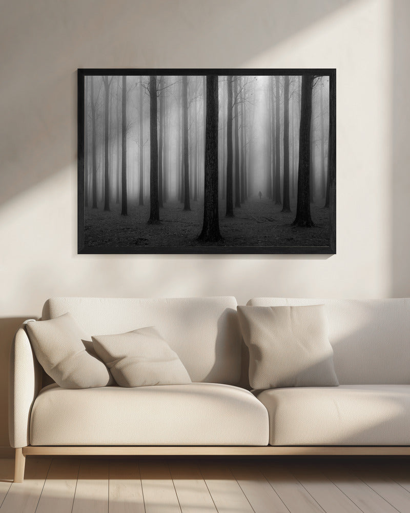 In de mist | Canvas