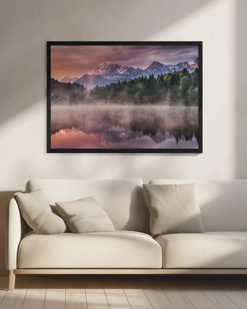 Zonsopgang bij het meer | Canvas