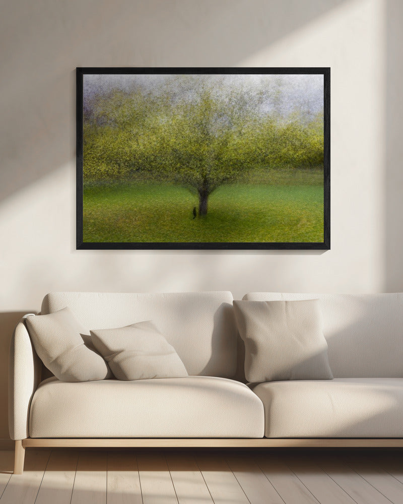 De kat bij de boom | Canvas