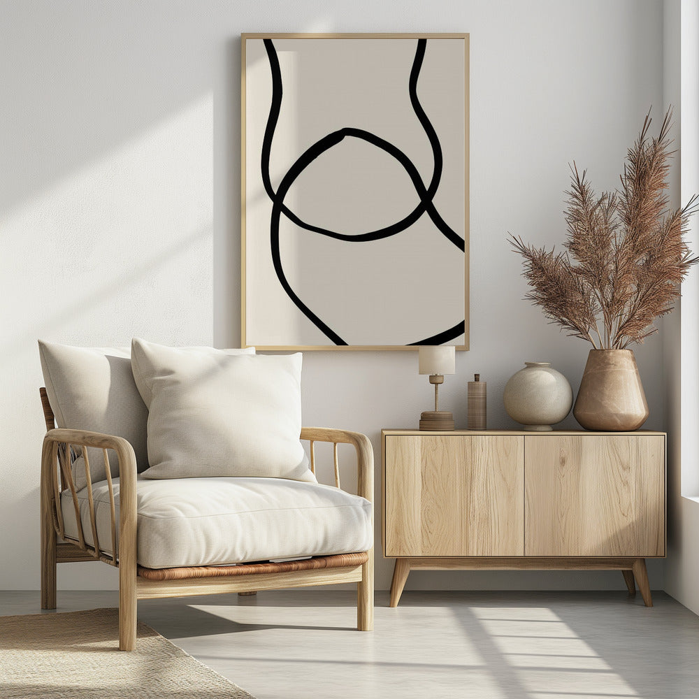 Zwarte Lijnen 04 | Poster