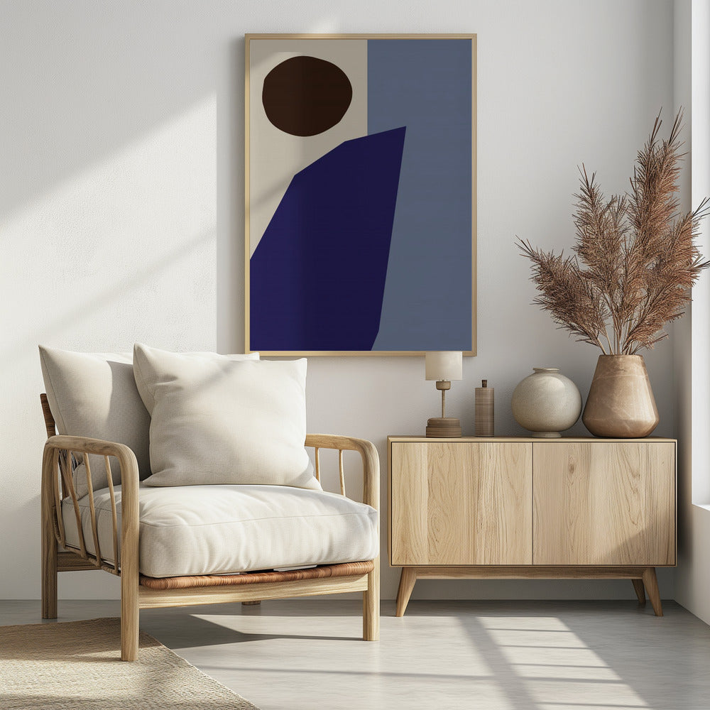 Kleurblokken 02 Blauw | Poster