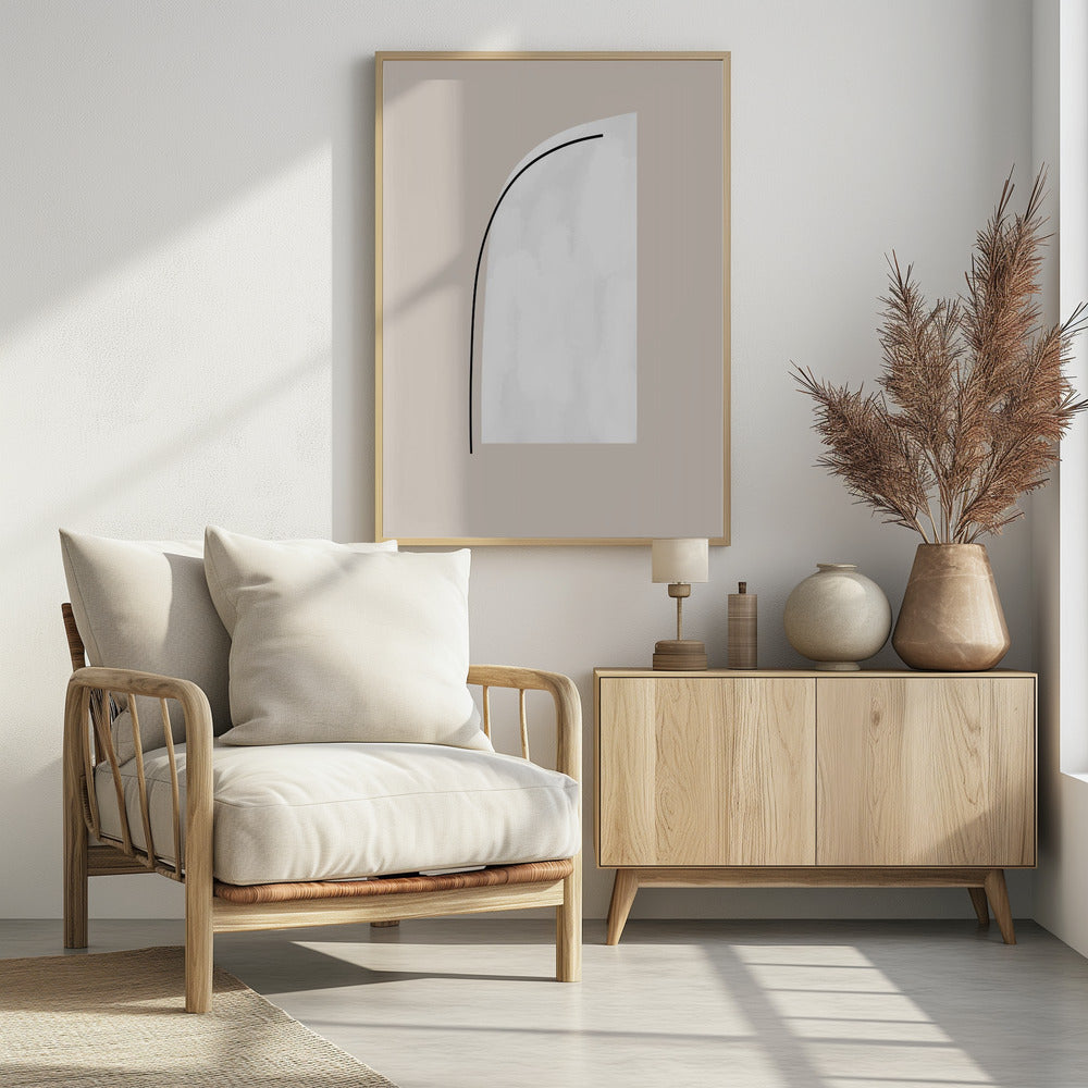 Curved Black Lines | Poster