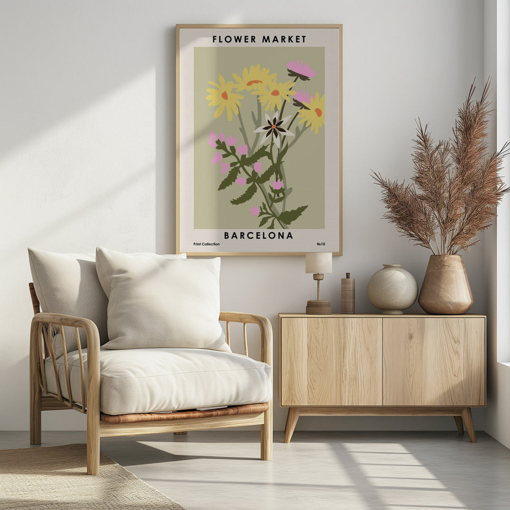 Bloemenmarkt Barcelona | Poster