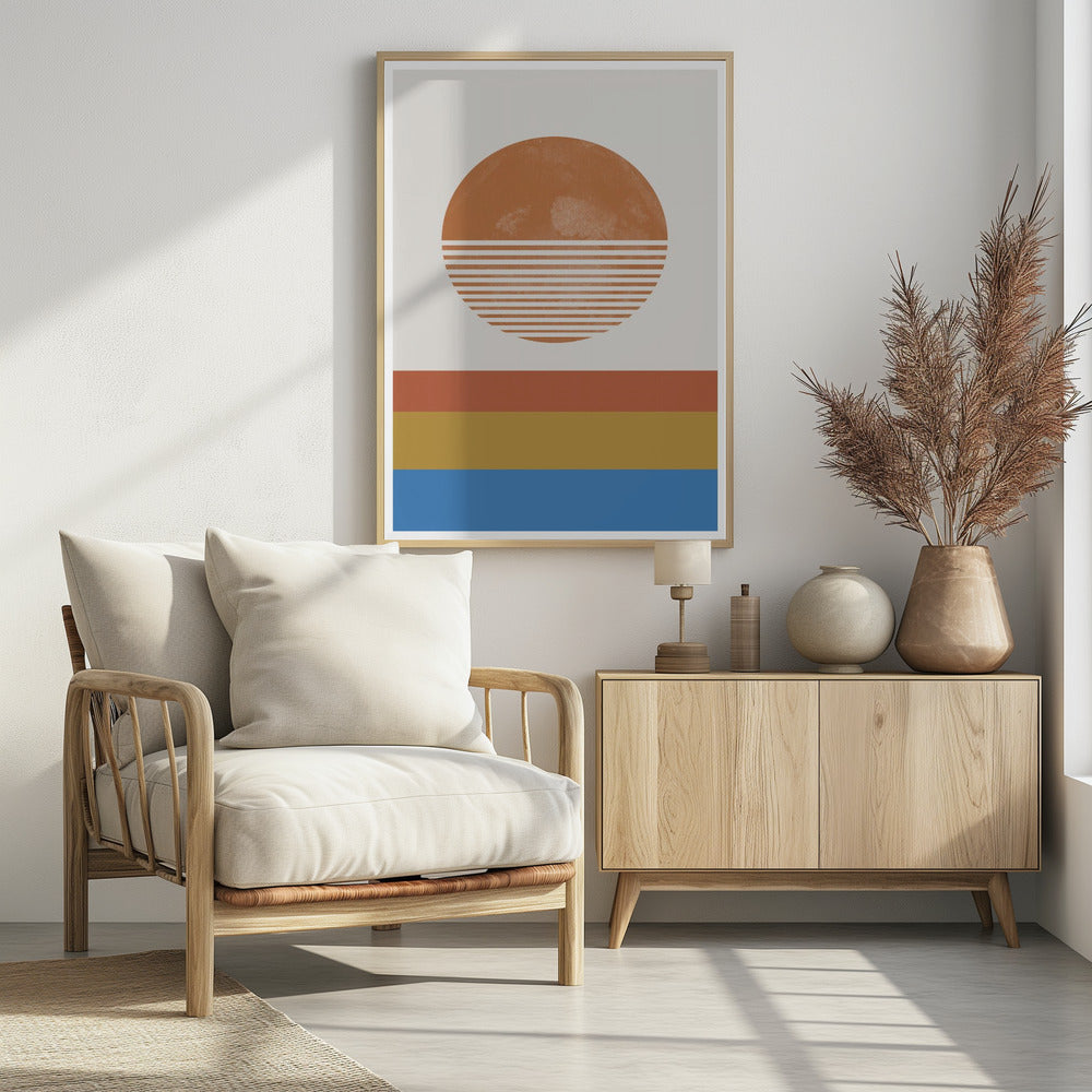 Gestreepte Horizon Zon | Poster