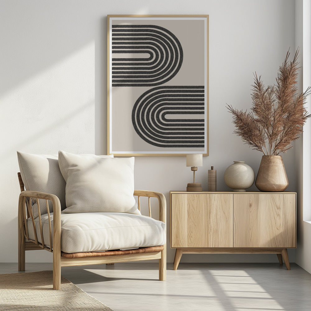 Gebogen lijnen dansen | Poster