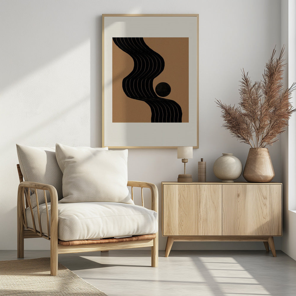 Harmonie van het gebogen pad | Poster