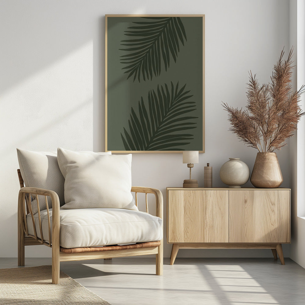 PALM LEAF 05 HELEMAAL GROEN | Poster