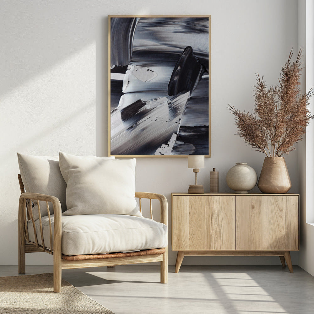Monochrome golven | Poster