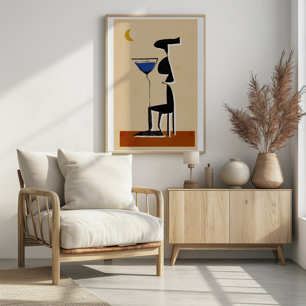Maanverlichte Martini | Poster