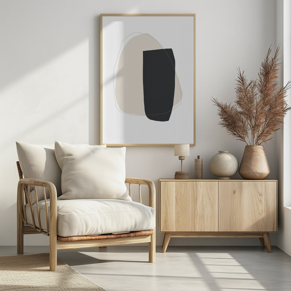 Geometrische vormen en neutrale kleuren | Poster
