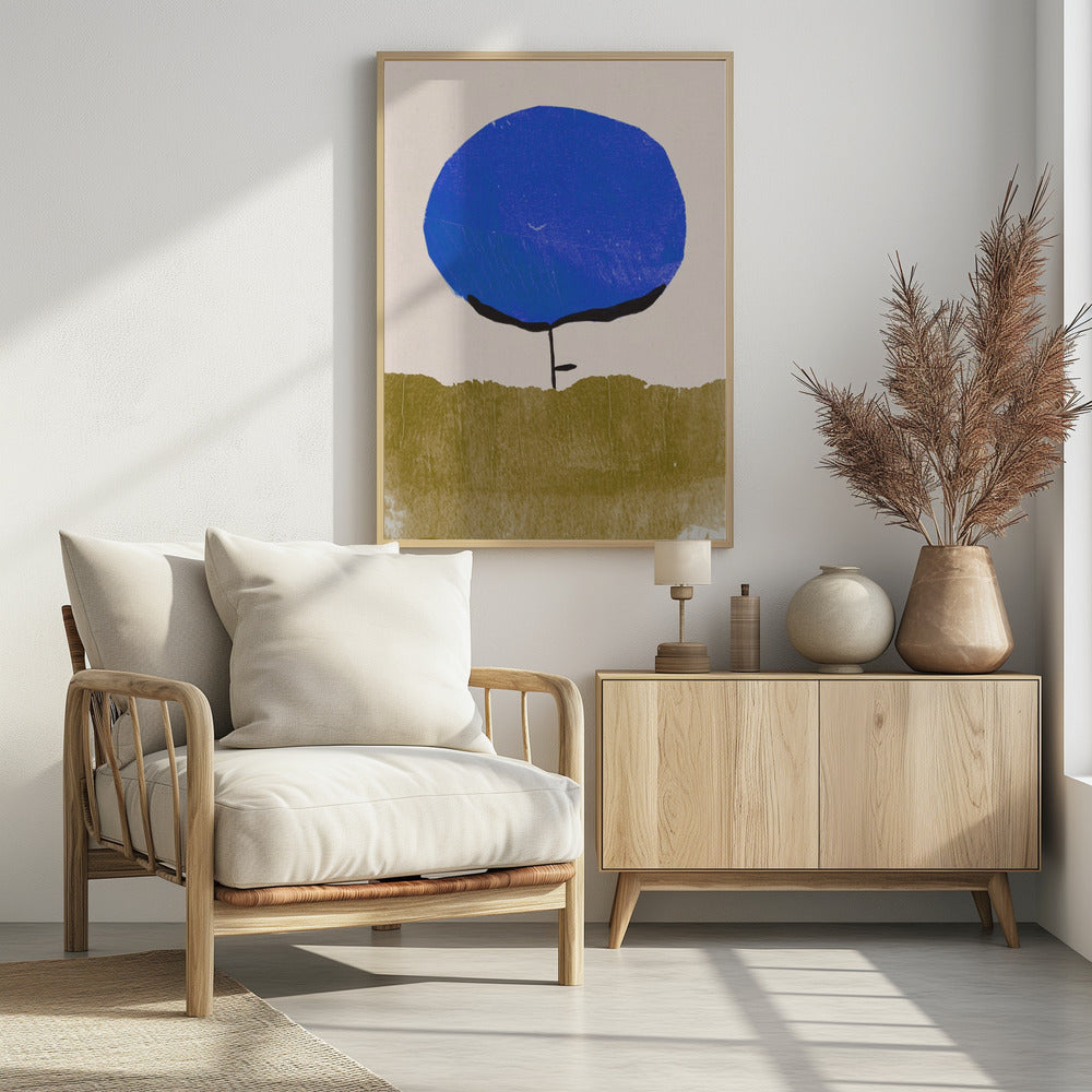 Blauwe bloem | Poster