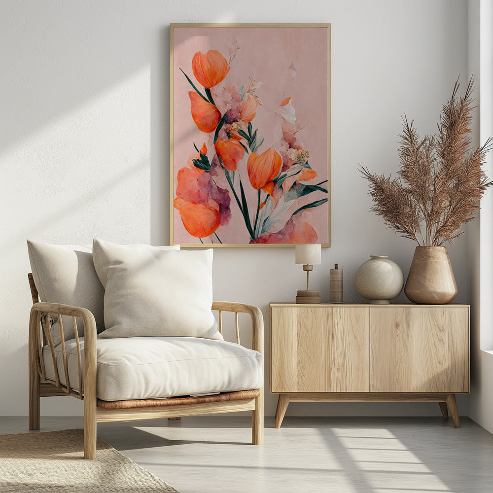 Bloemblaadjes en elegantie | Poster