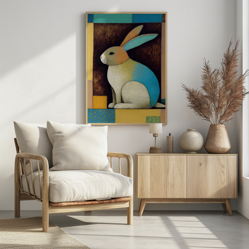 Kleurrijke Konijnendroom | Poster