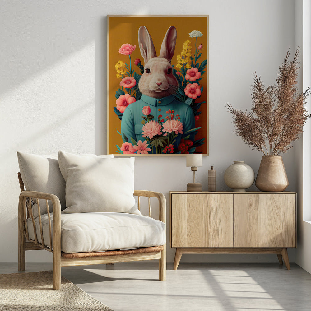 Konijn in bloei | Poster