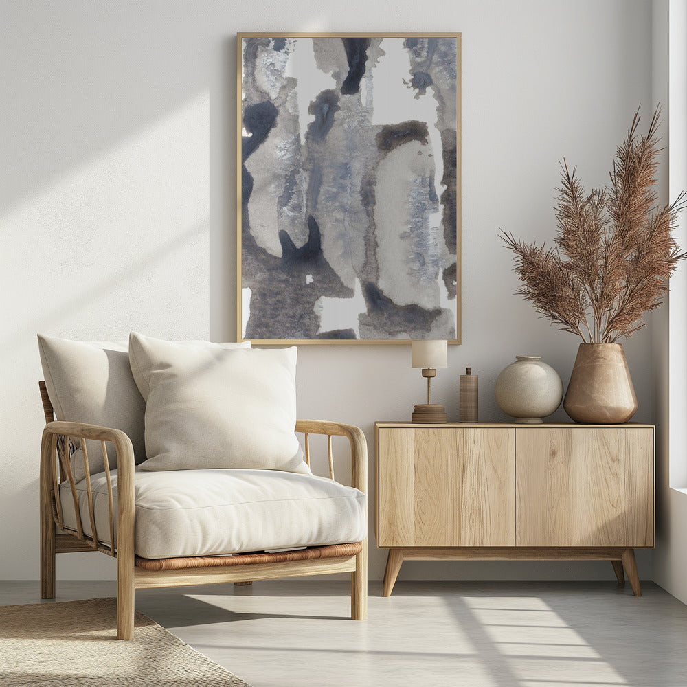 Monochroom palet van grijstinten en wit | Poster