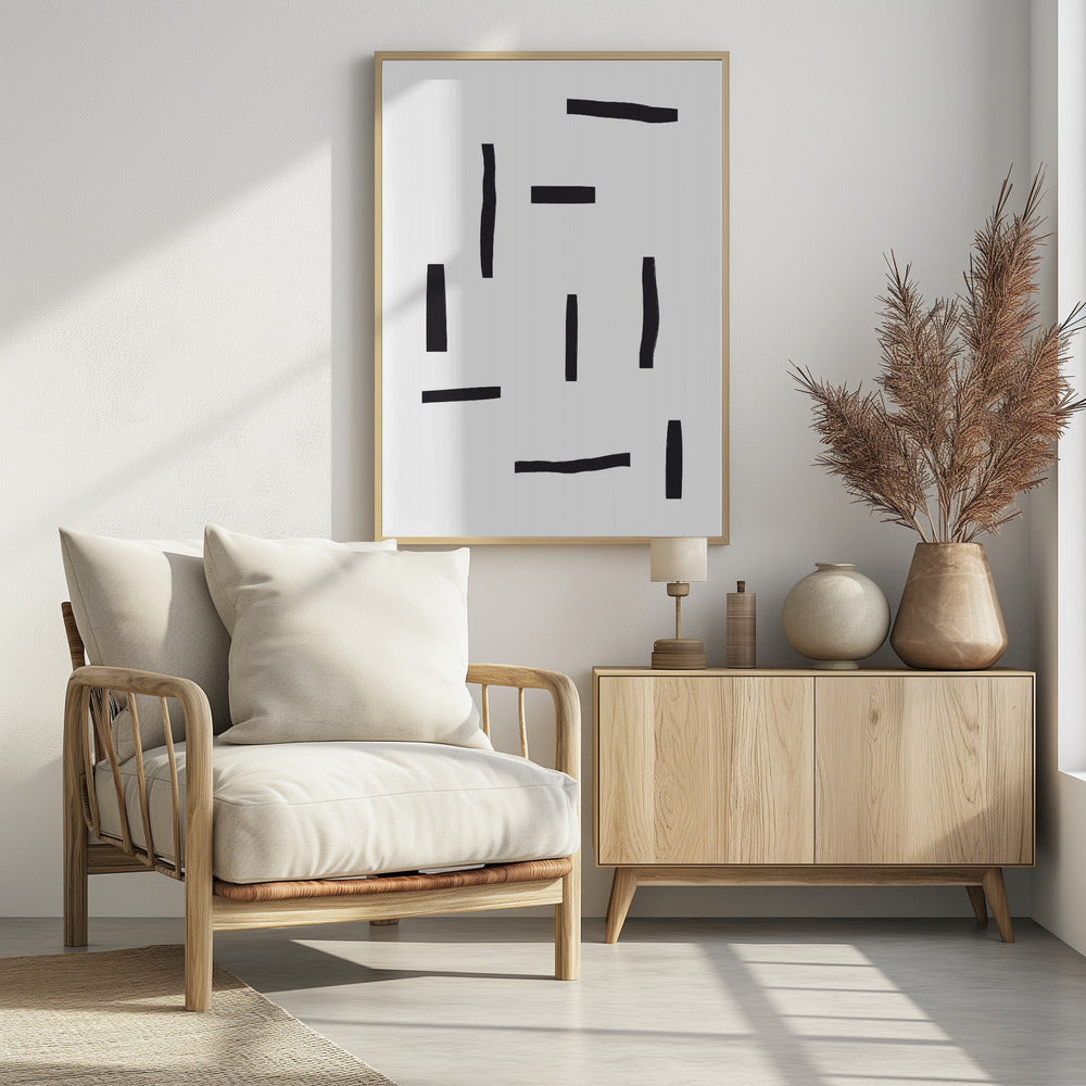 Black Lines On A White Background | Poster