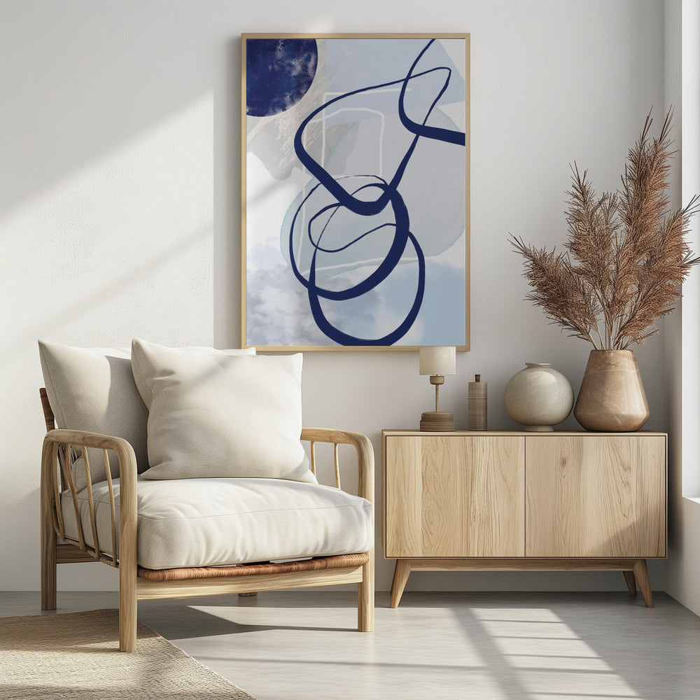 Lijnen van Blauw-2 | Poster