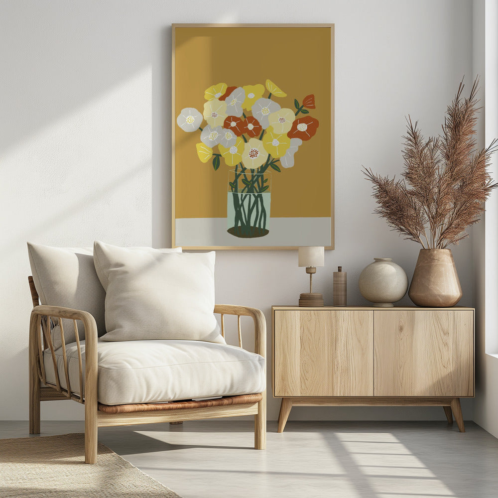 Vaas met bloemen | Poster