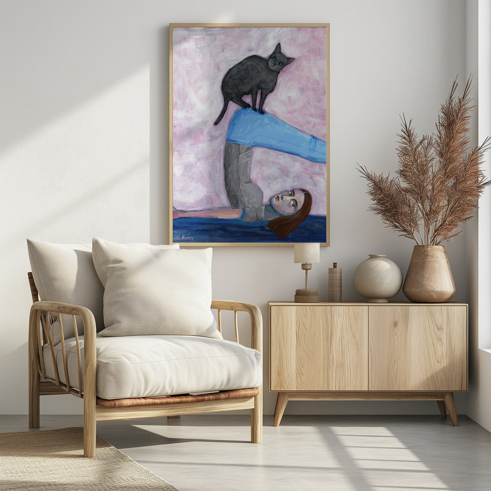 Yoga met mijn kat | Poster
