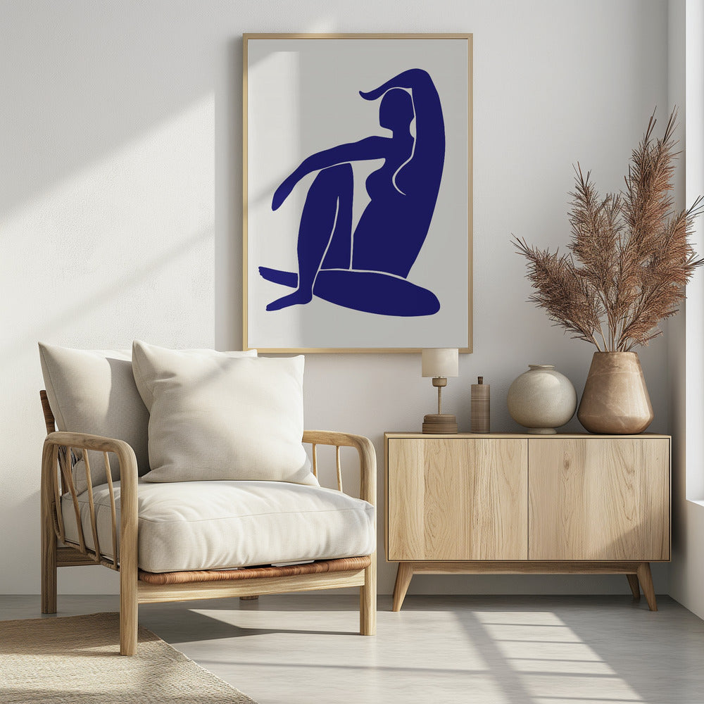 Figuur Blauw | Poster