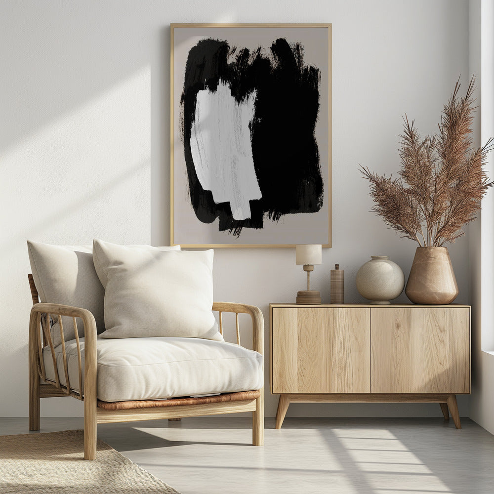 Abstracte penseelstreken 16 | Poster