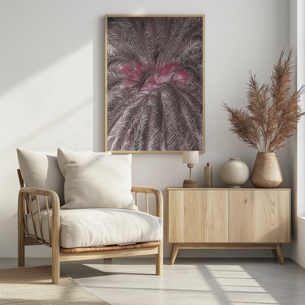 Levendige weergave van palmbladeren | Poster