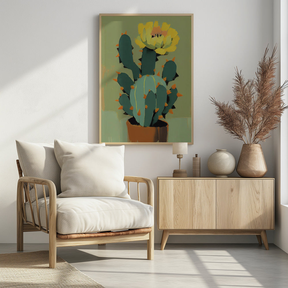 Bloeiende Cactus | Poster