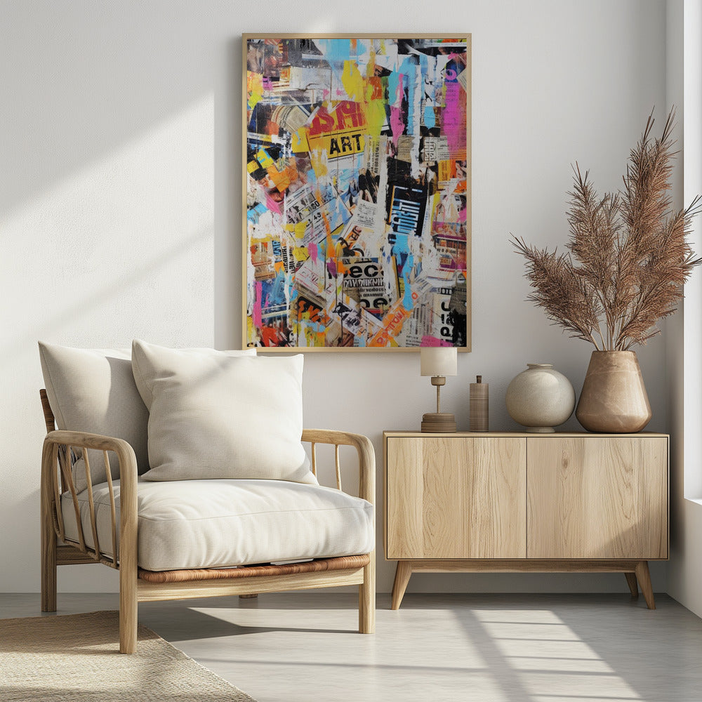 Stedelijke chaoscollage | Poster