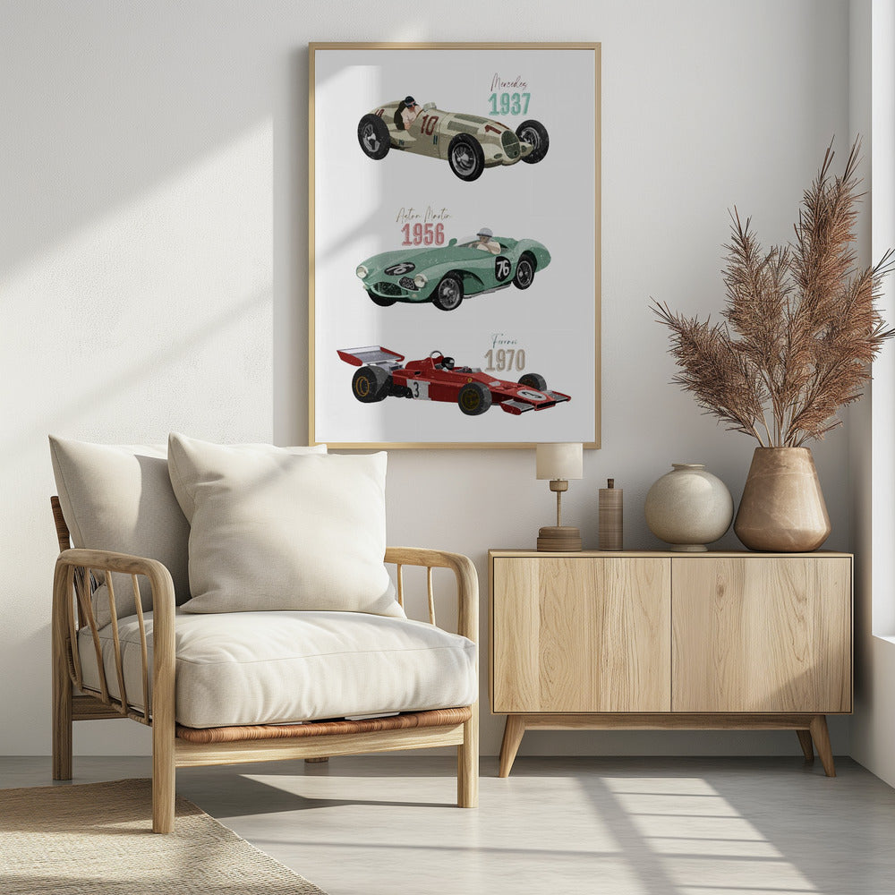 Vintage Raceauto's | Poster