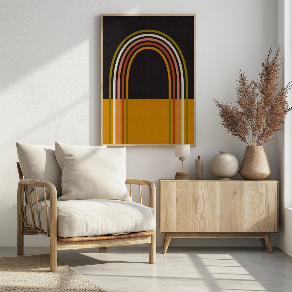 Geo Shapes Herfst 21 Regenboogboog | Poster