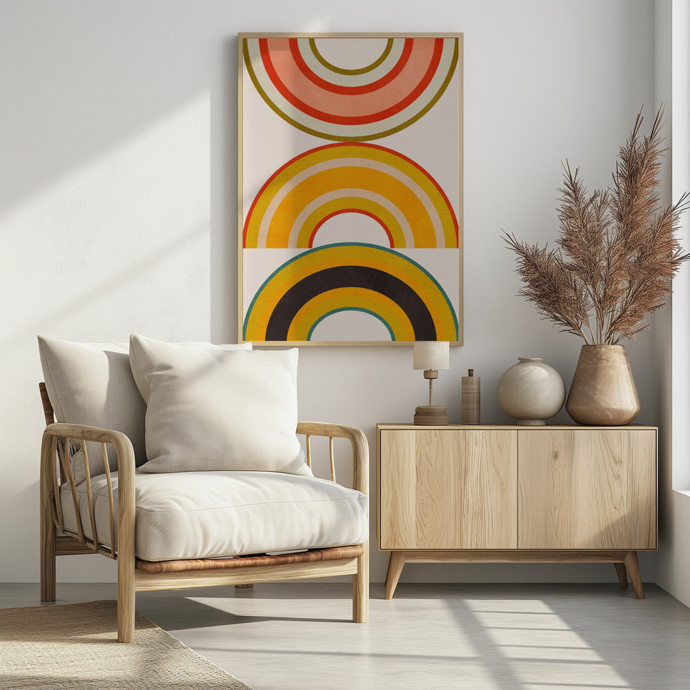 Regenboog Zonnen 6 | Poster