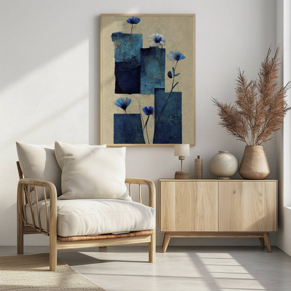 Blauwe Bloesems | Poster