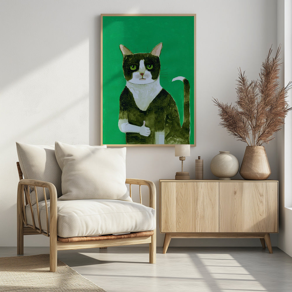 Tuxedo Cat Duimen Omhoog | Poster