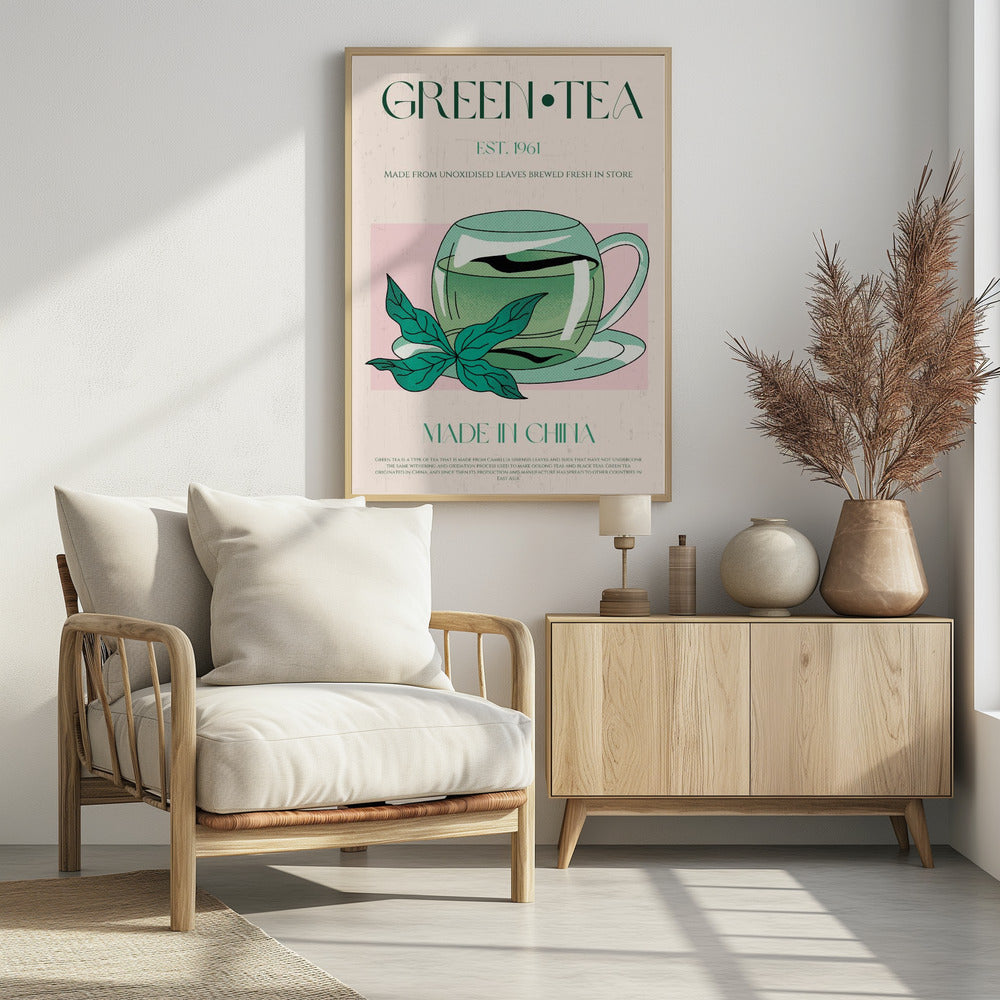 Groene thee oorsprong | Poster