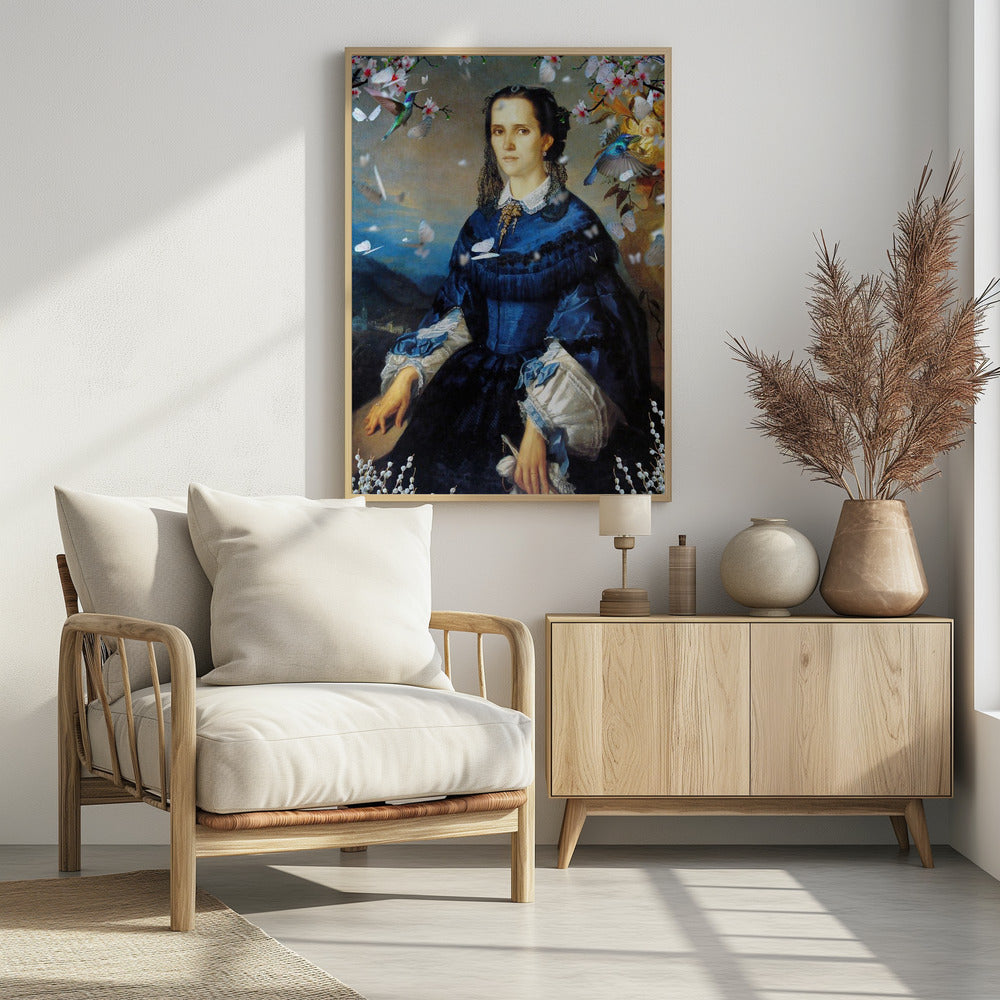 Bloeiende kolibrie | Poster