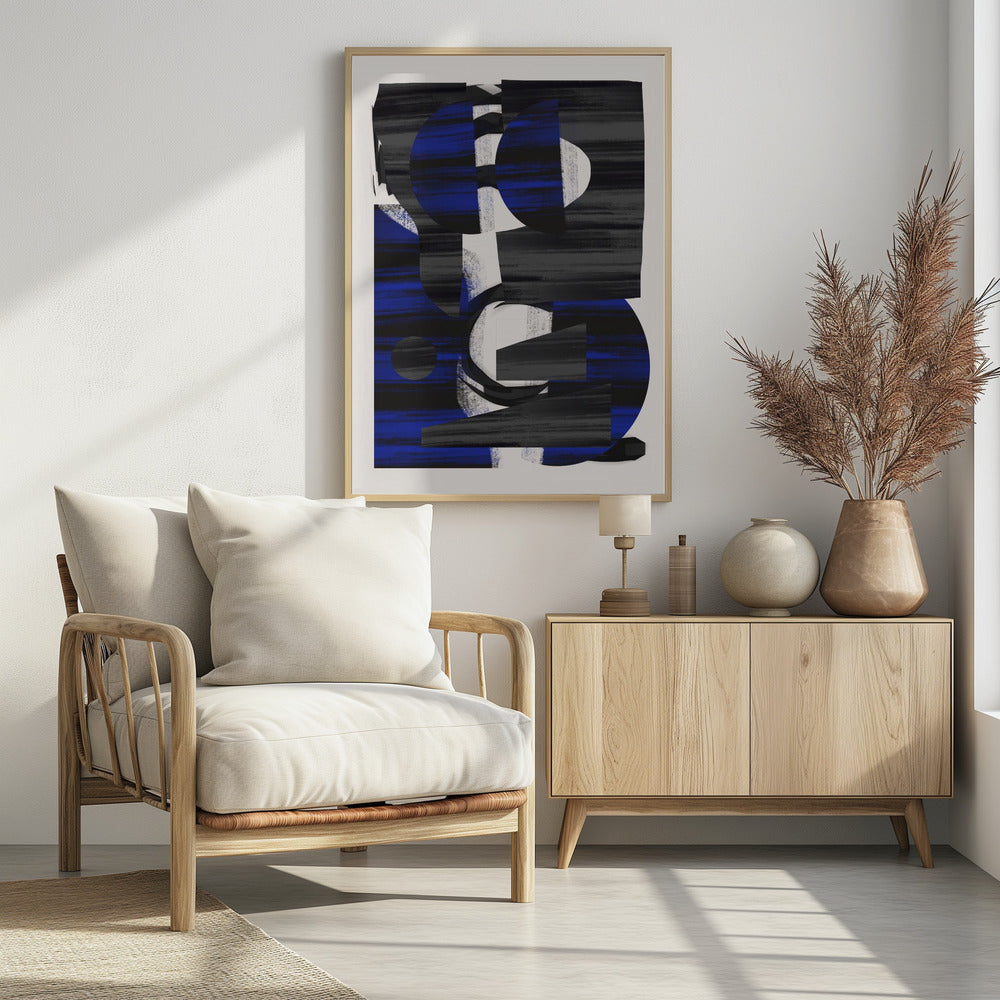 Abstracte streep minimale collage 28 | Poster