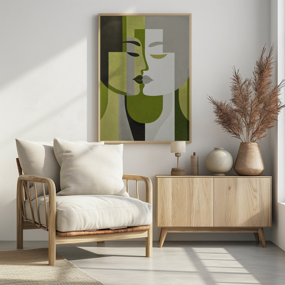 Kus me Groen Grijs | Poster