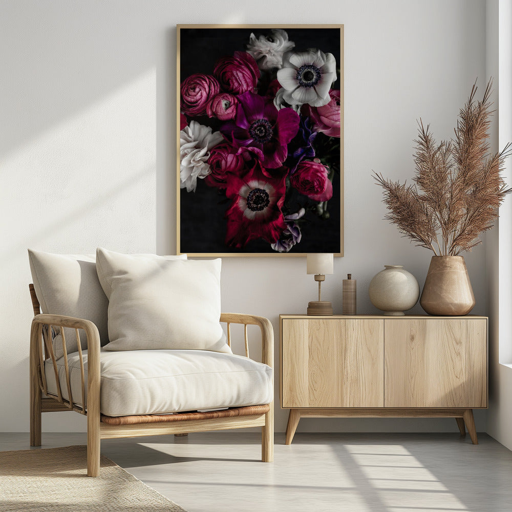Donkere Bloemen 1 | Poster