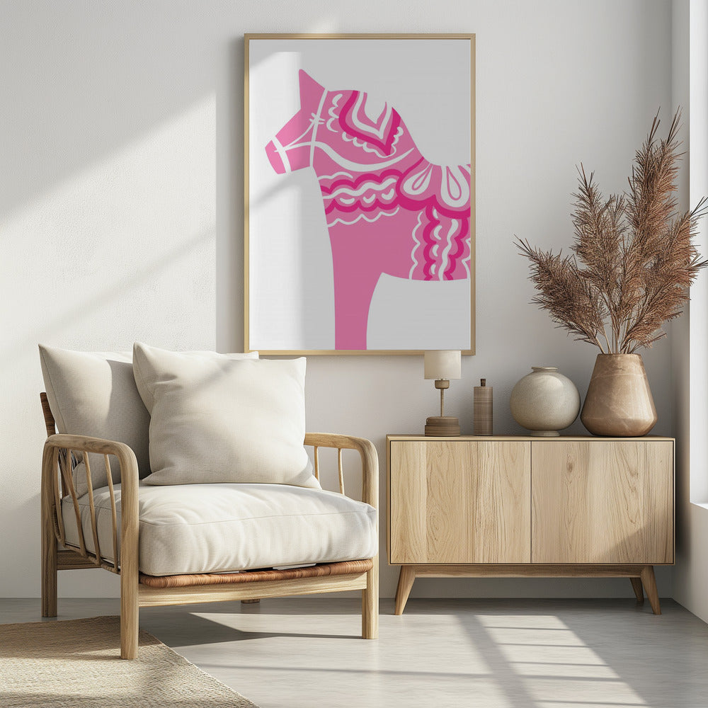 Roze Dala-silhouet | Poster