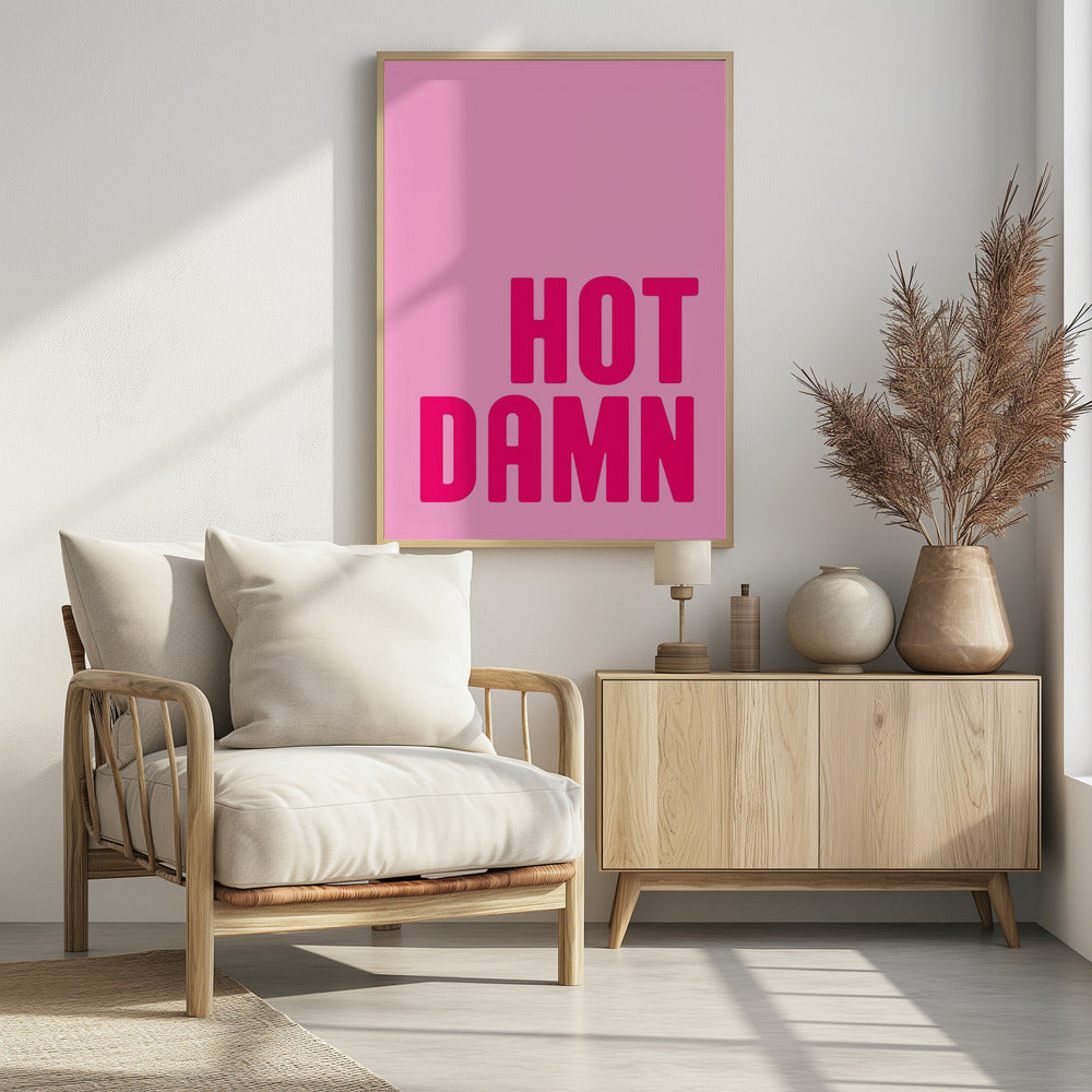 Vet roze uitroepteken | Poster