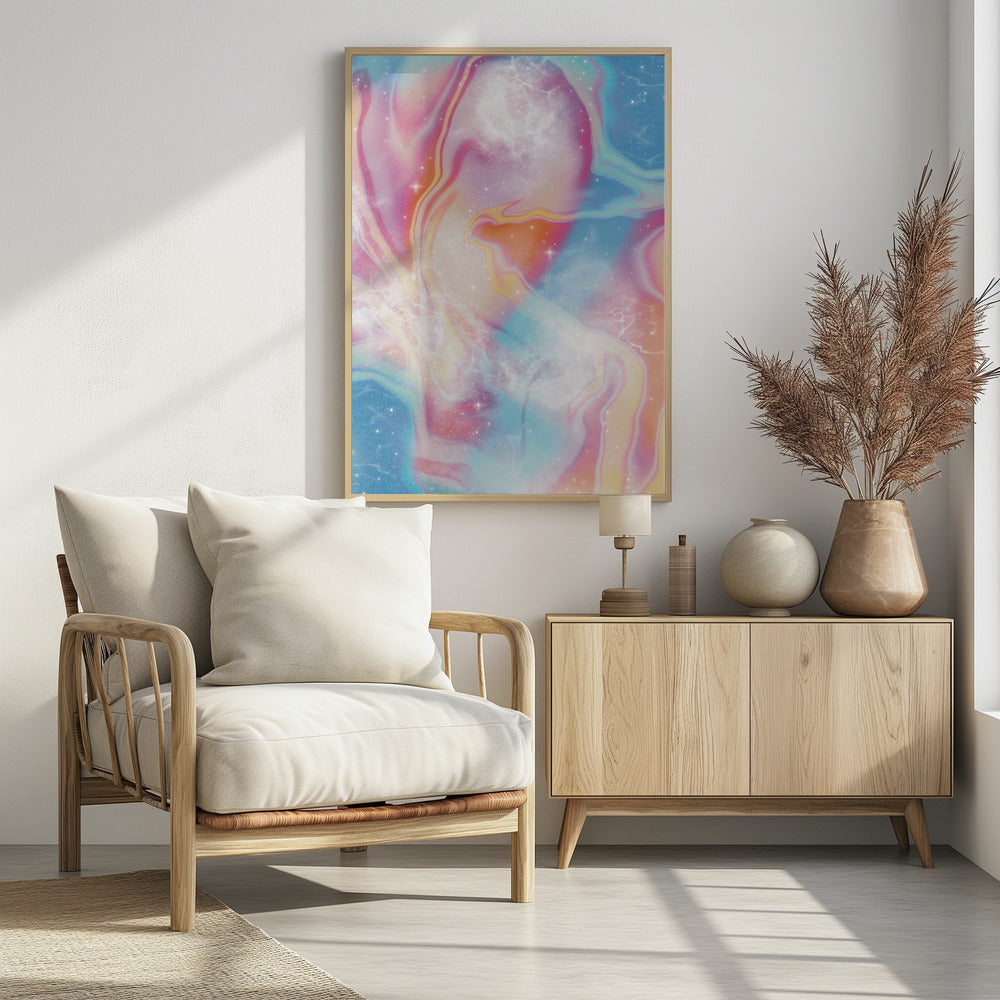 Vintage Pastel Ruimte | Poster