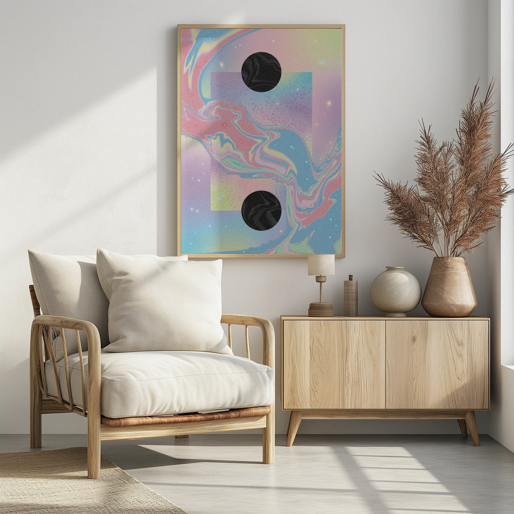 Zwart gat pastel kosmos | Poster