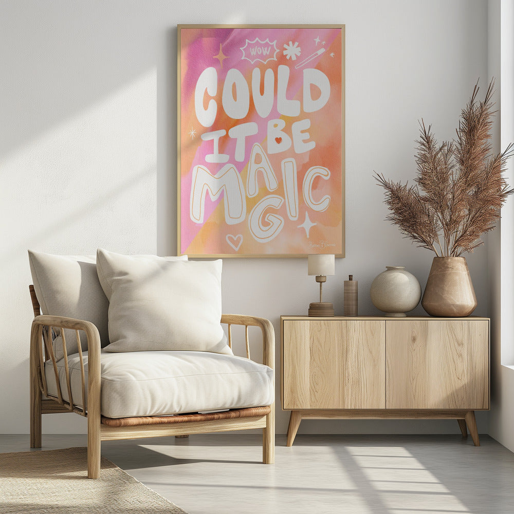 Zou het magie kunnen zijn - Peach Pink | Poster