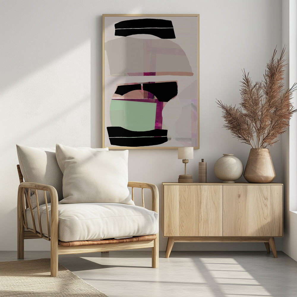 Colored Abstract Black No1 | Poster
