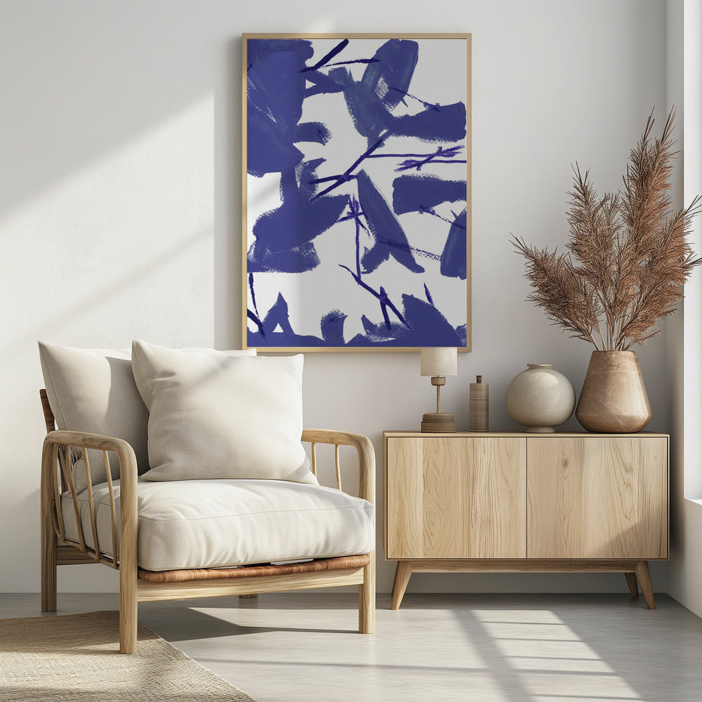 Blue Floral No3 | Poster