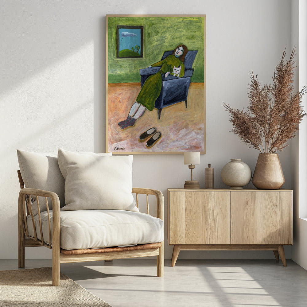 Lady with Cat | Poster