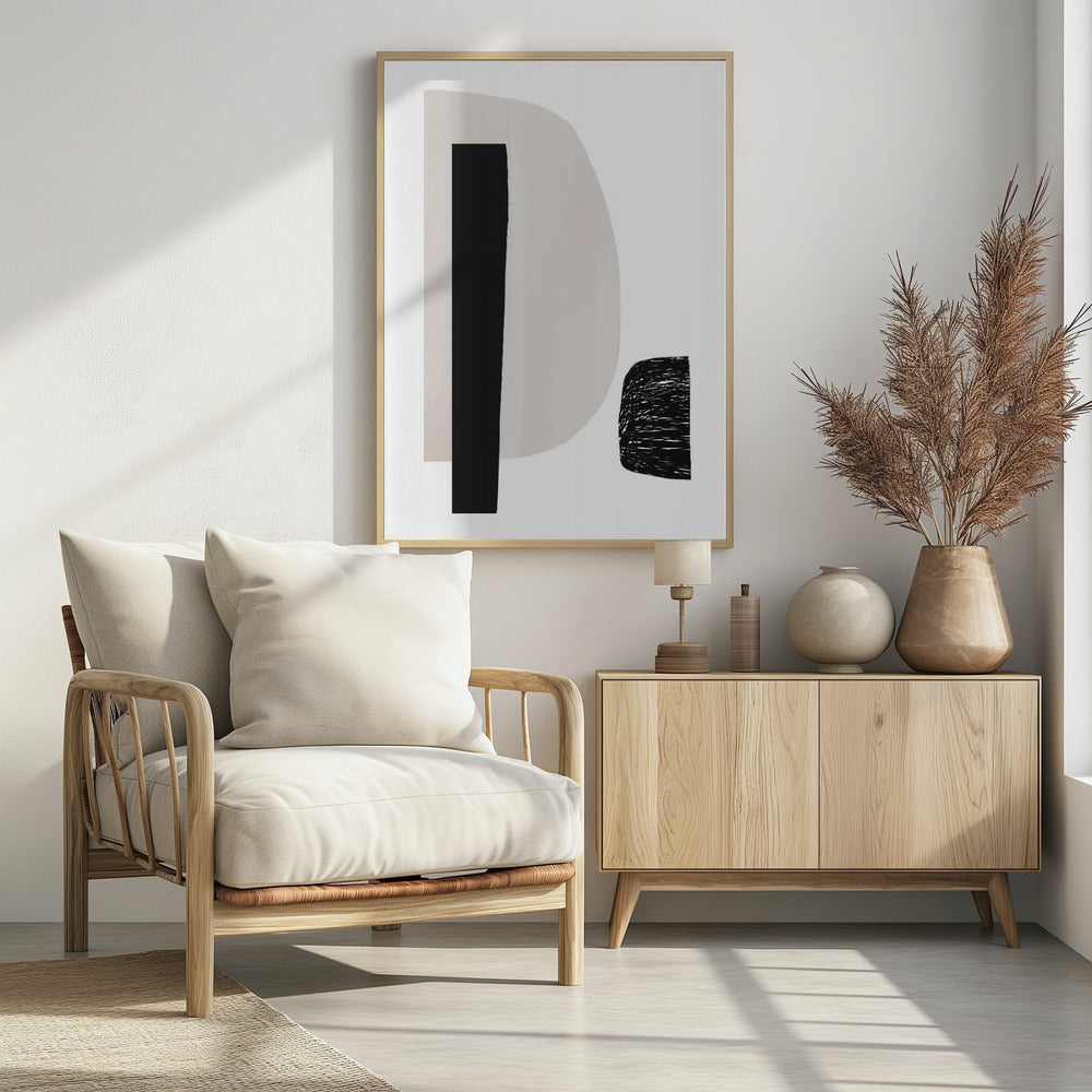 Black And White Geometric Shapes | Poster