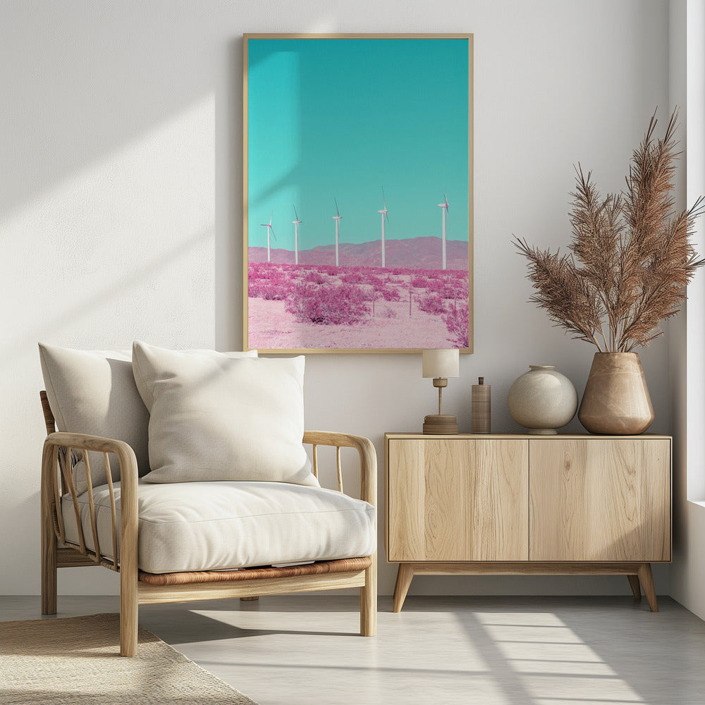 Palm Springs Windmolens in de woestijn | Poster