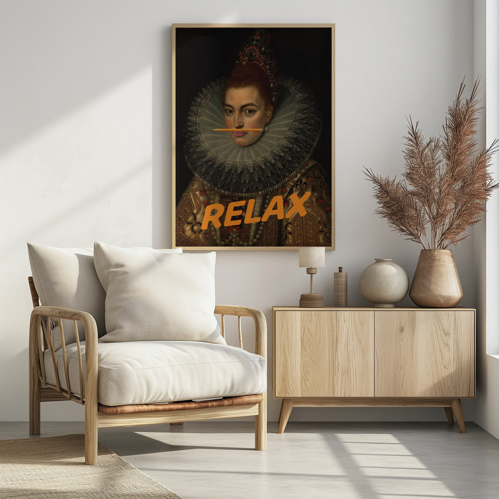 Ontspannende, veranderde olieverfschilderij | Poster