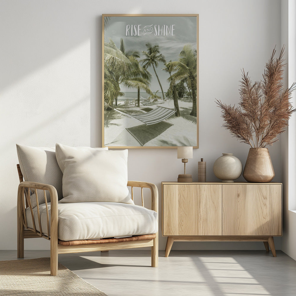 Opstaan en schijnen | Strandgezicht | Poster